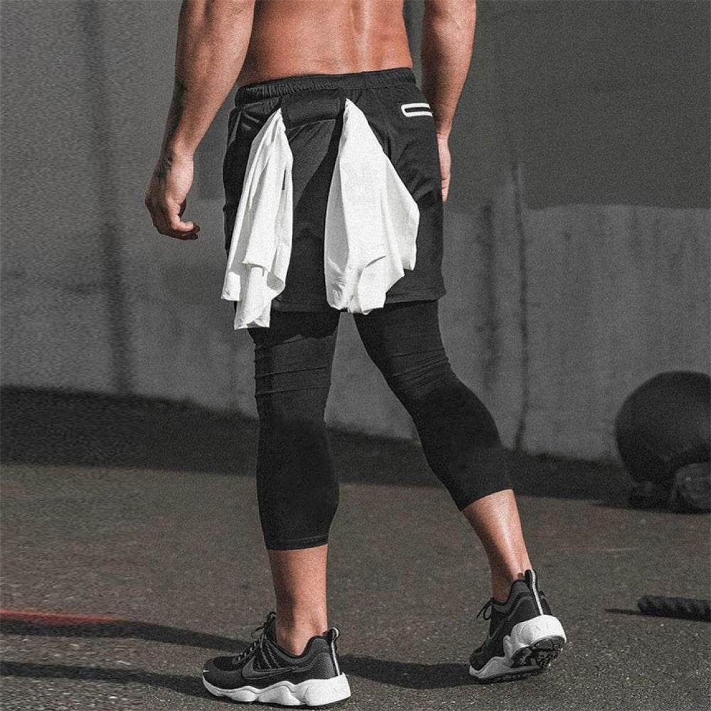 GYMSQUAD™ Innovative Men’s 2 in 1 Sport Short & Legging - Ultimate Comfort (3 in 1 Features)