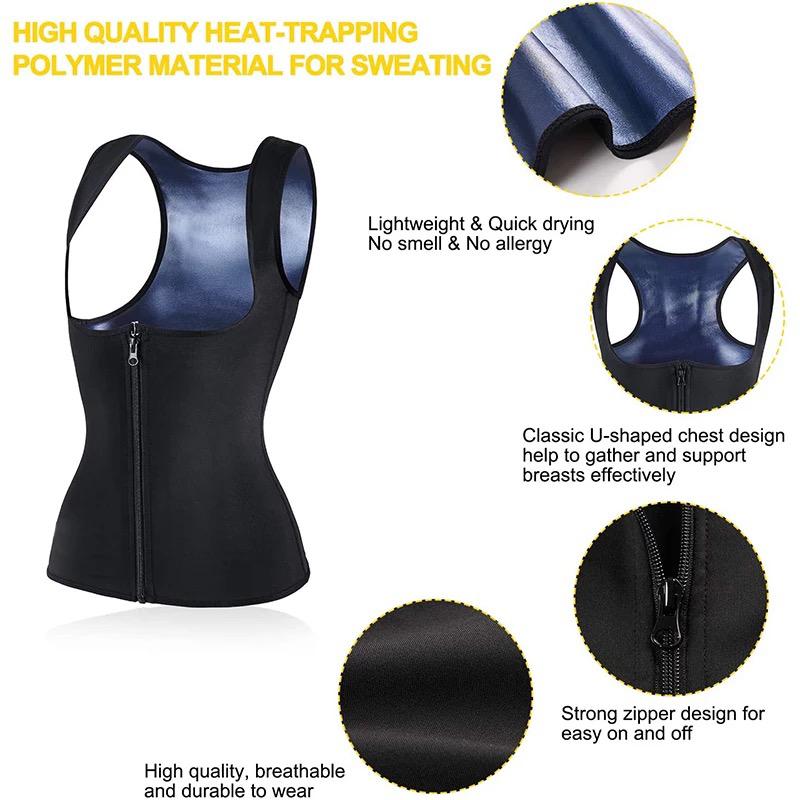 Gymsquad™️ shapewear zipper sweat vest - women