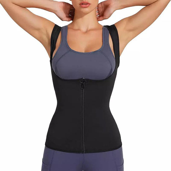 Gymsquad™️ shapewear zipper sweat vest - women