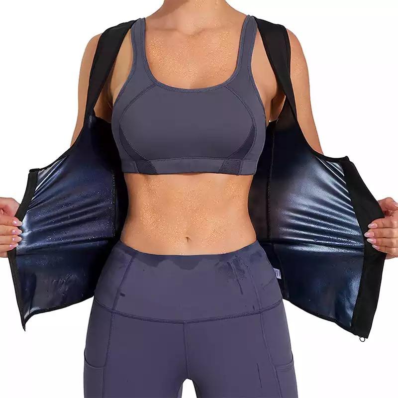 Sweat Fit Women's Zipper Vest - Sauna Effect